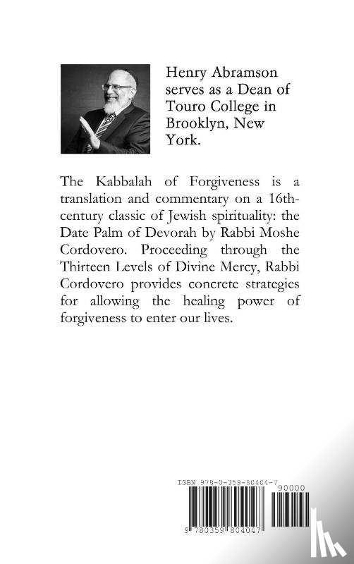 Abramson, Henry, Cordovero, Moshe - The Kabbalah of Forgiveness LARGE PRINT