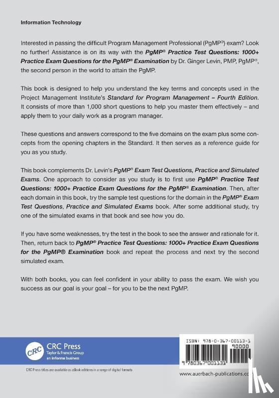 Levin, PMP - PgMP® Practice Test Questions