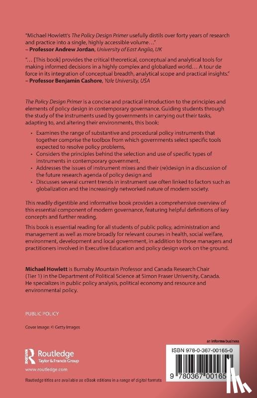 Howlett, Michael (Simon Fraser University - The Policy Design Primer