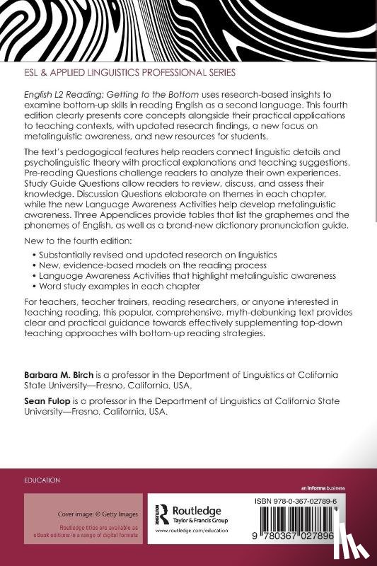 Birch, Barbara M. (California State University - Fresno, Fulop, Sean - English L2 Reading