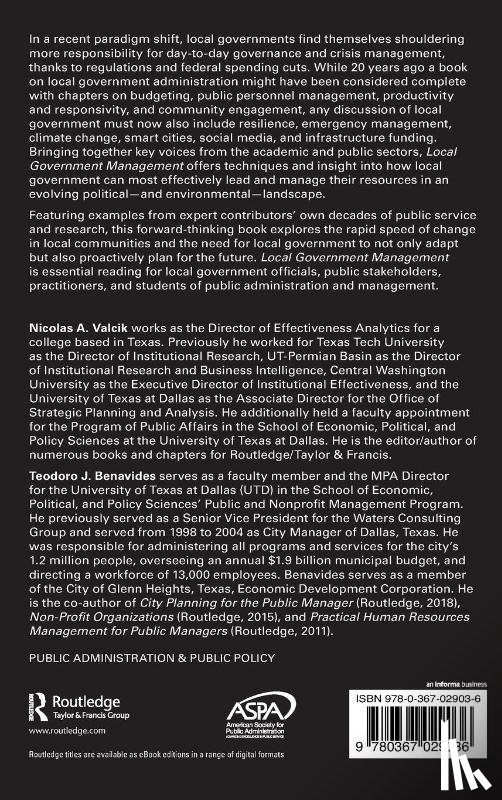  - Local Government Management
