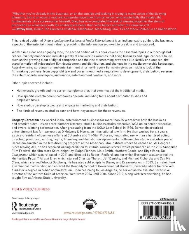 Bernstein, Gregory (Arizona State University - Understanding the Business of Media Entertainment