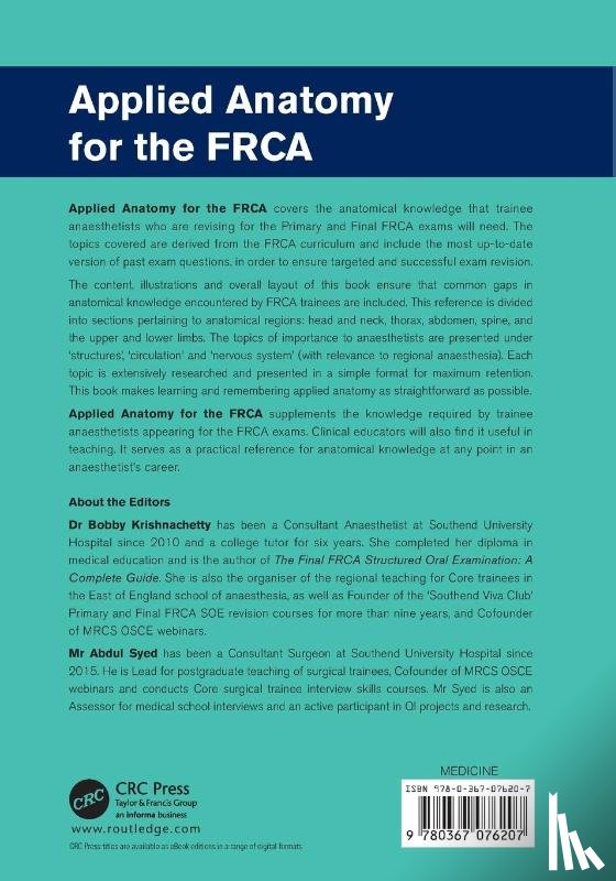  - Applied Anatomy for the FRCA