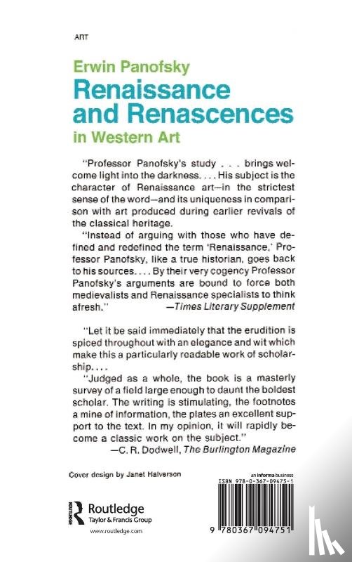 Panofsky, Erwin - Renaissance And Renascences In Western Art