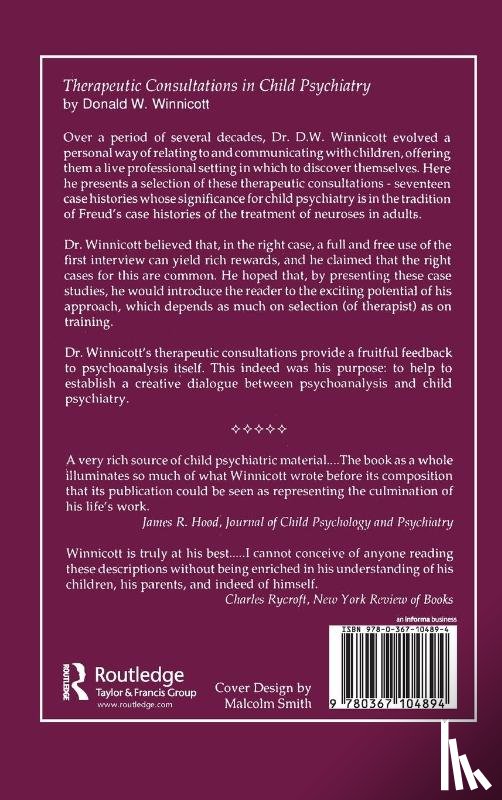 Winnicott, Donald W. - Therapeutic Consultations in Child Psychiatry