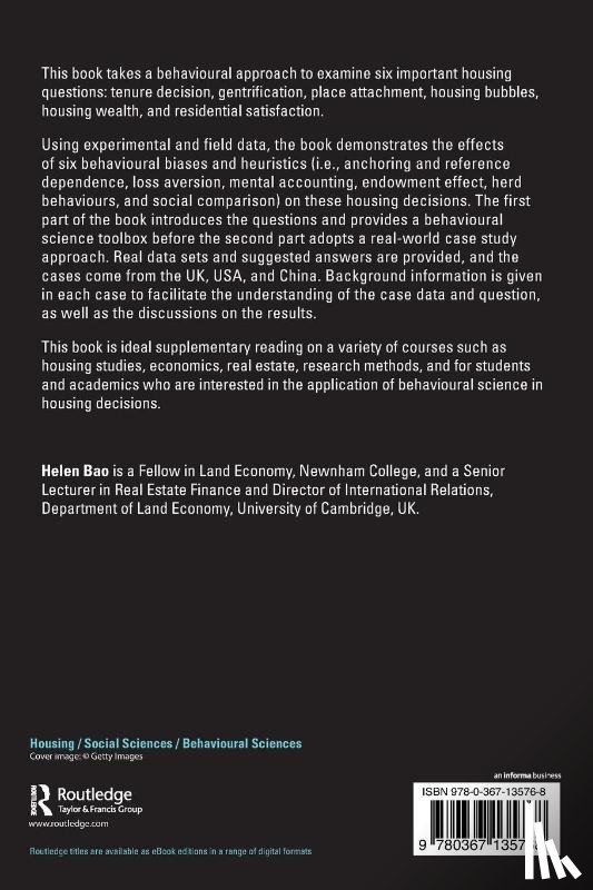 Bao, Helen (University of Cambridge - Behavioural Science and Housing Decision Making