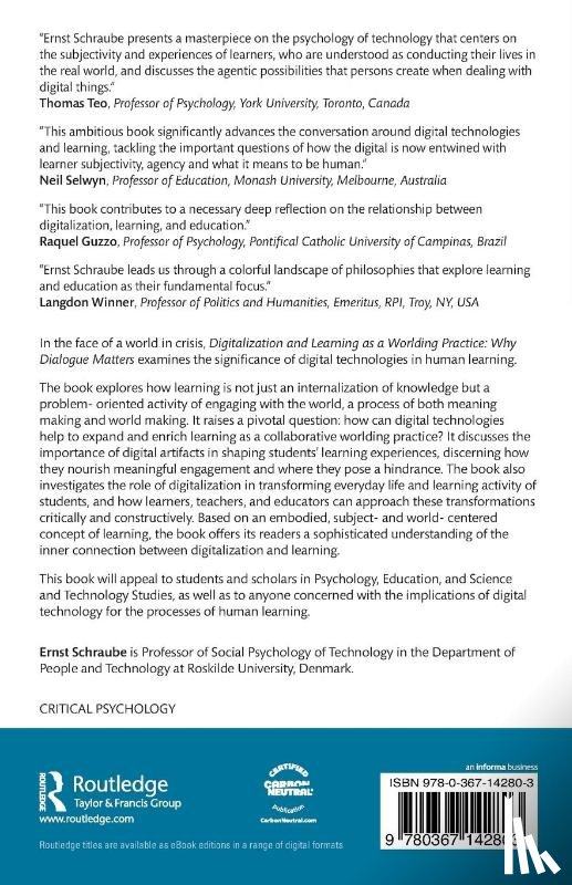 Schraube, Ernst (Roskilde University - Digitalization and Learning as a Worlding Practice