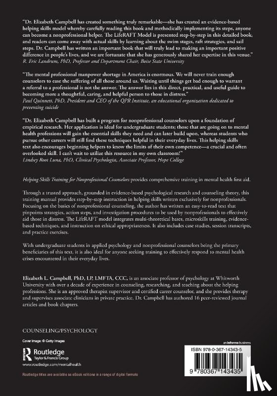 Campbell, Elizabeth L. (Private practice - Helping Skills Training for Nonprofessional Counselors