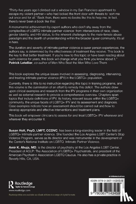 Holt, Susan (Los Angeles LGBT Center, Ahuja, Amir (Los Angeles LGBT Center - LGBTQ+ Intimate Partner Violence