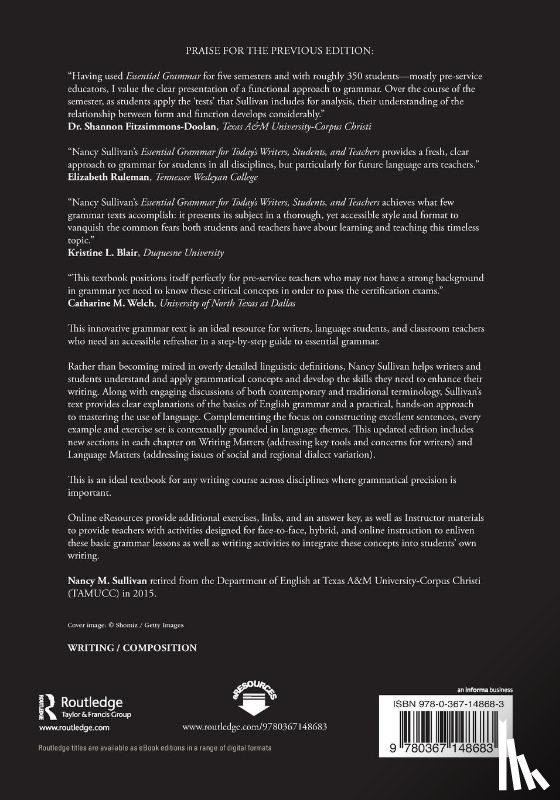 Sullivan, Nancy M. (Texas A&M University - Essential Grammar for Today's Writers, Students, and Teachers