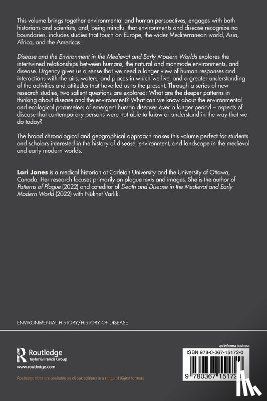  - Disease and the Environment in the Medieval and Early Modern Worlds