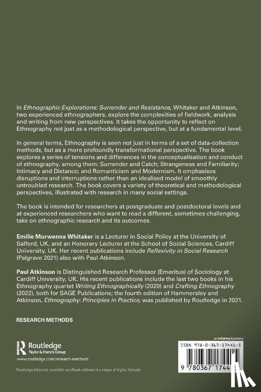 Whitaker, Emilie Morwenna (Salford University, Atkinson, Paul - Ethnographic Explorations