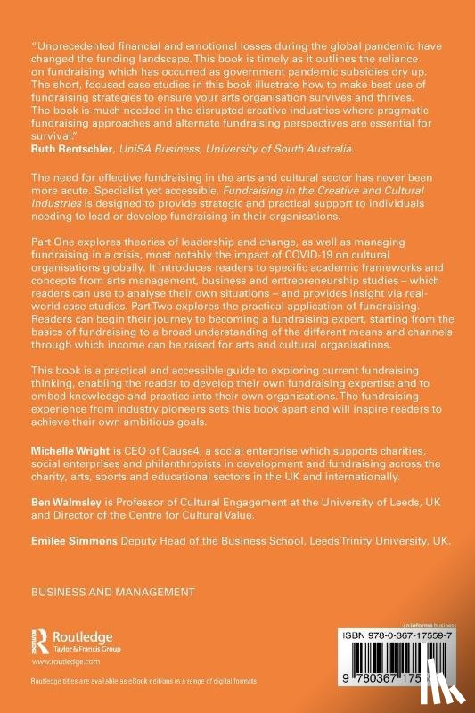Wright, Michelle (Cause4, Walmsley, Ben (University of Leeds, Simmons, Emilee (University of Leeds - Fundraising in the Creative and Cultural Industries