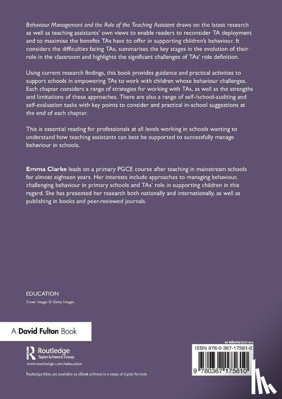 Clarke, Emma - Behaviour Management and the Role of the Teaching Assistant
