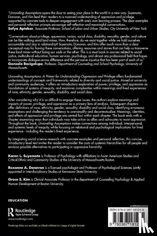 Suyemoto, Karen L. (University of Massachusetts Boston), Donovan, Roxanne A. (Kennesaw State University), Kim, Grace S. (Boston University) - Unraveling Assumptions