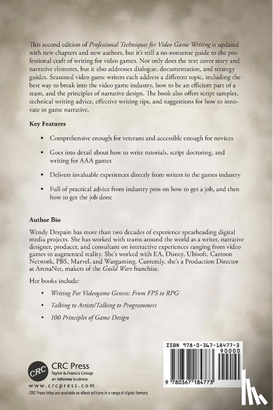 Despain, Wendy - Professional Techniques for Video Game Writing