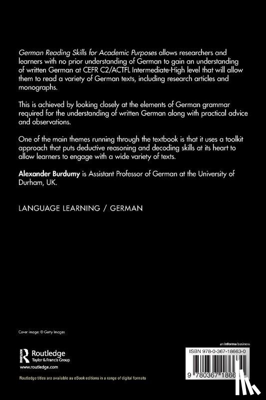 Burdumy, Alexander - German Reading Skills for Academic Purposes