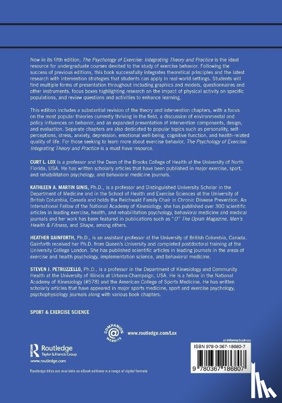 Lox, Curt L., Martin Ginis, Kathleen A., Gainforth, Heather L., Petruzzello, Steven J. - The Psychology of Exercise
