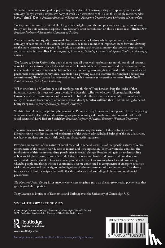 Lawson, Tony (University of Cambridge - The Nature of Social Reality