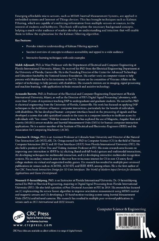 Barreto, Armando, Adjouadi, Malek, Ortega, Francisco (Florida International University, O-larnnithipong, Nonnarit - Intuitive Understanding of Kalman Filtering with MATLAB®