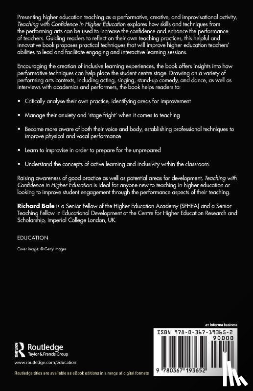 Bale, Richard - Teaching with Confidence in Higher Education