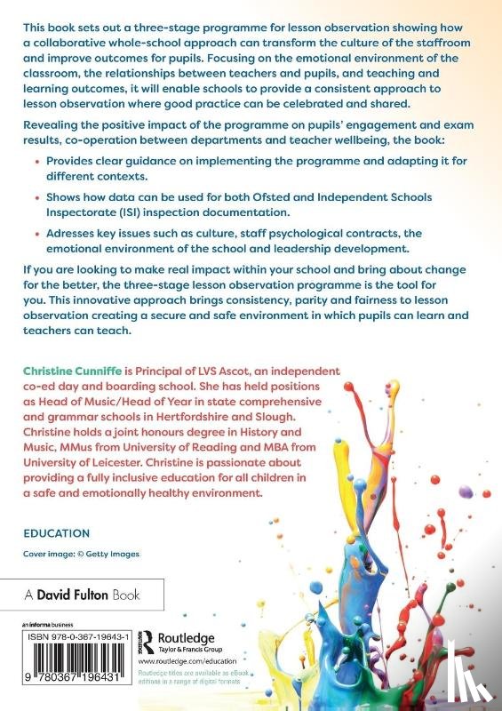 Cunniffe, Christine - Transforming School Culture through Lesson Observation