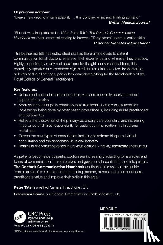 Frame, Francesca, Tate, Peter - The Doctor's Communication Handbook, 8th Edition