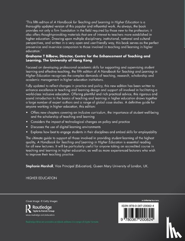 - A Handbook for Teaching and Learning in Higher Education