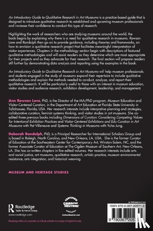 Rowson Love, Ann (Florida State University, Randolph, Deborah (Southeastern Center for Contemporary Art - An Introductory Guide to Qualitative Research in Art Museums