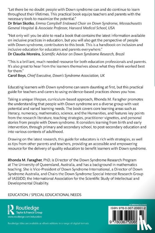 Faragher, Rhonda M. (University of Queensland - A Practical Guide to Educating Learners with Down Syndrome