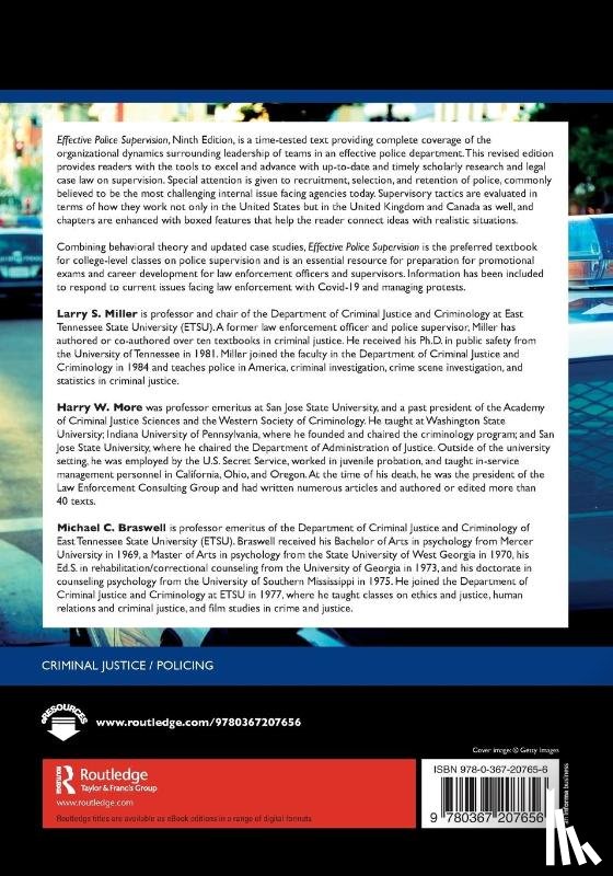 Miller, Larry S., More, Harry W., Braswell, Michael C. (Professor Emeritus - Effective Police Supervision