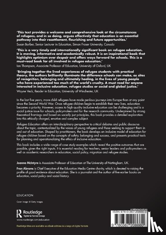 McIntyre, Joanna (Swinburne University of Technology, Abrams, Fran - Refugee Education