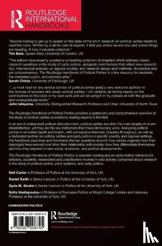  - The Routledge Handbook of Political Parties