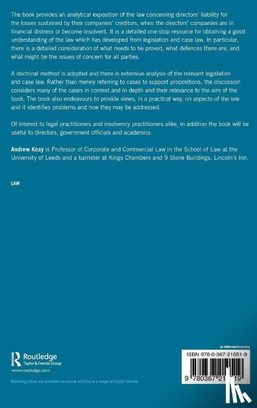 Keay, Andrew - Company Directors' Liability and Creditor Protection