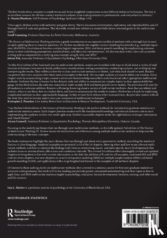 Harlow, Lisa L. - The Essence of Multivariate Thinking