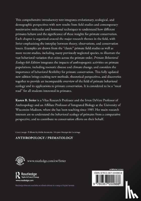 Strier, Karen B. (University of Wisconsin-Madison - Primate Behavioral Ecology