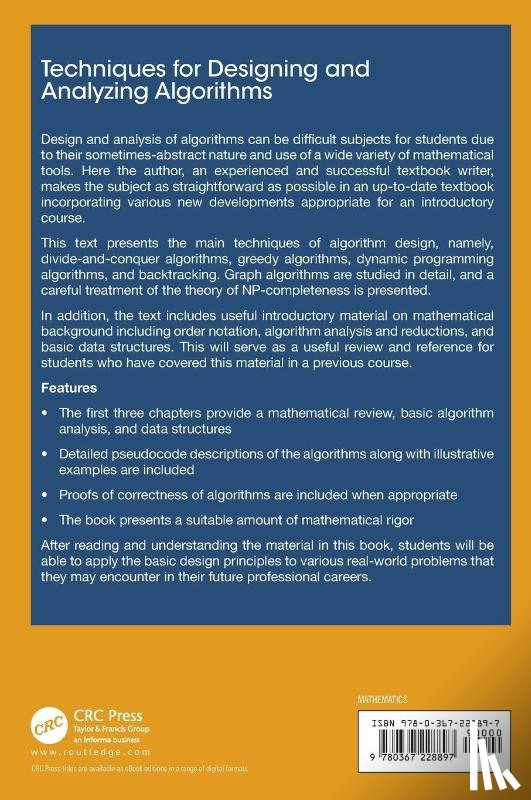 Stinson, Douglas R. (University of Waterloo - Techniques for Designing and Analyzing Algorithms