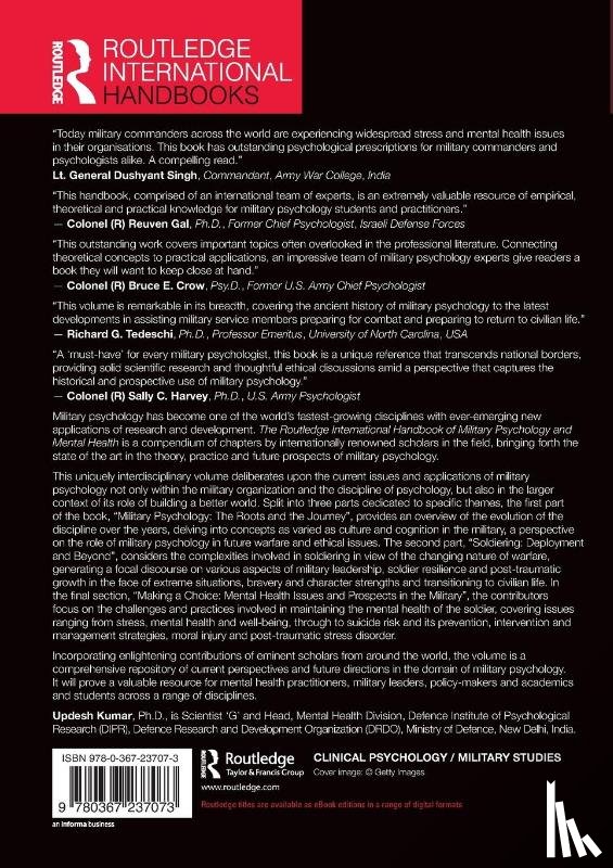  - The Routledge International Handbook of Military Psychology and Mental Health