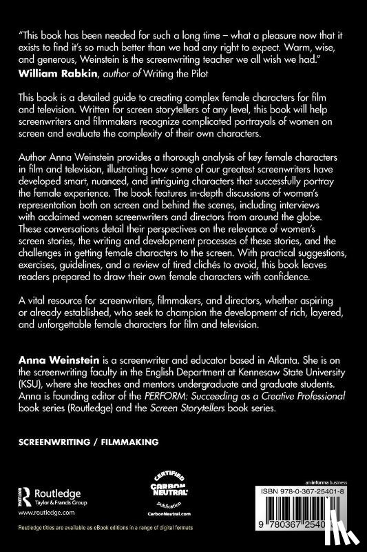 Weinstein, Anna (Kennesaw State University - Writing Women for Film & Television