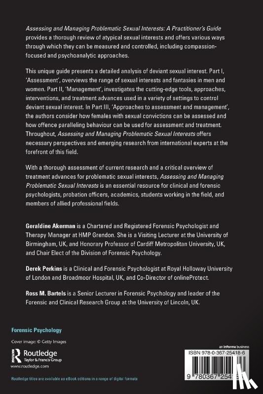  - Assessing and Managing Problematic Sexual Interests
