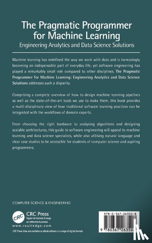 Scutari, Marco (Istituto Dalle Molle), Malvestio, Mauro - The Pragmatic Programmer for Machine Learning