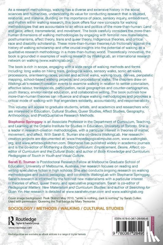 Springgay, Stephanie (University of Toronto, Truman, Sarah E. (University of Melbourne - Walking Methodologies in a More-than-human World