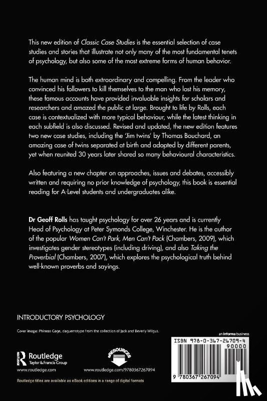 Rolls, Geoff (Head of Psychology at Peter Symonds College in Winchester - Classic Case Studies in Psychology