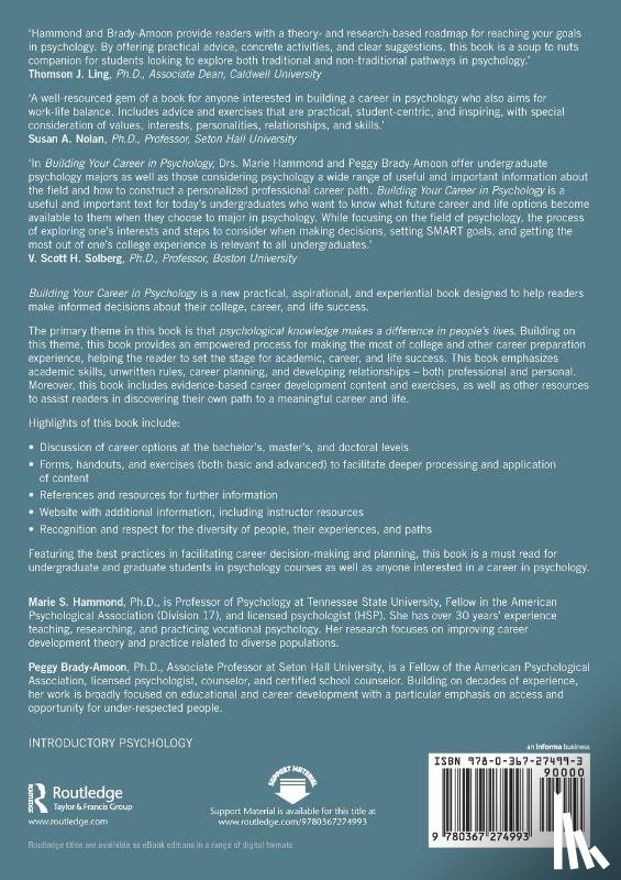 Hammond, Marie S., Brady-Amoon, Peggy - Building Your Career in Psychology