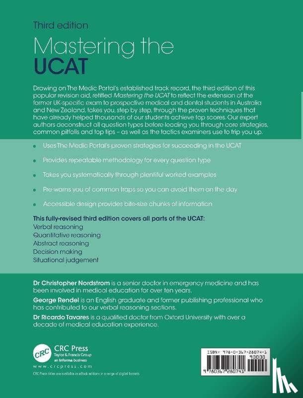 Nordstrom, Christopher, Rendel, George, Tavares, Ricardo, Nordstrom, Christopher (The Medic Portal - Mastering the UCAT, Third Edition