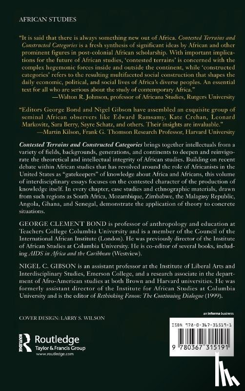 Bond, George Clement - Contested Terrains And Constructed Categories