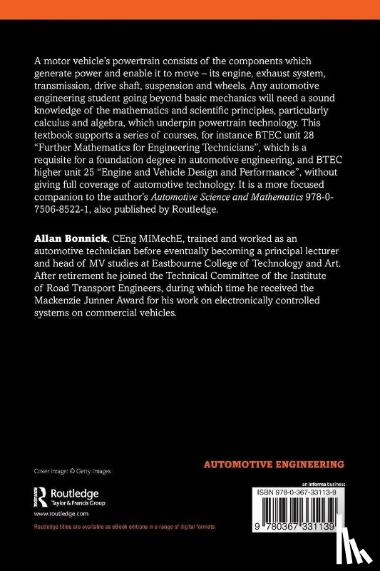 Bonnick, Allan - Automotive Powertrain Science and Technology