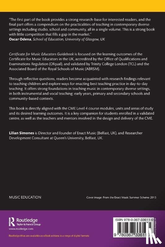 Simones, Lilian - Certificate for Music Educators Guidebook