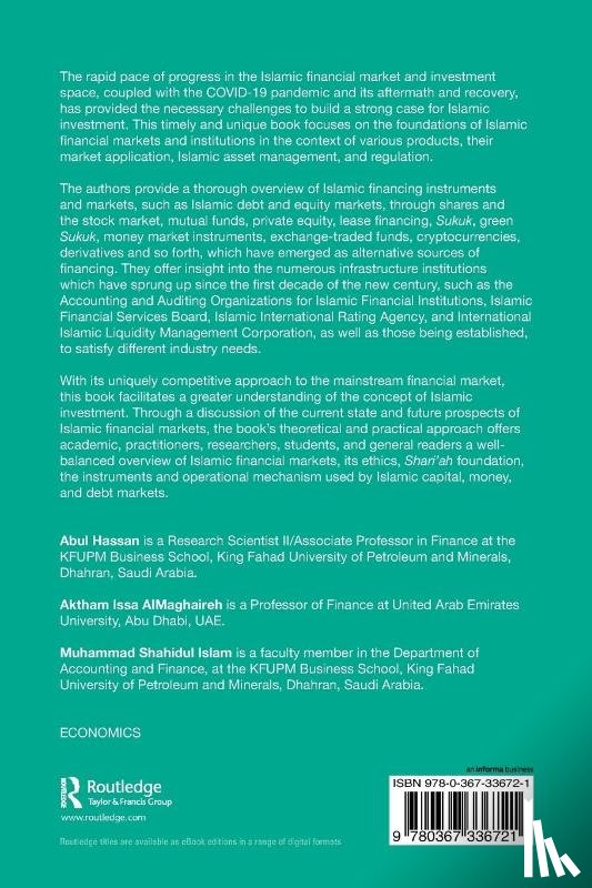 Hassan, Abul (KING FAHD UNIVERSTITY OF PETROLEUM AND MINERALS), AlMaghaireh, Aktham Issa, Islam, Muhammad Shahidul - Islamic Financial Markets and Institutions