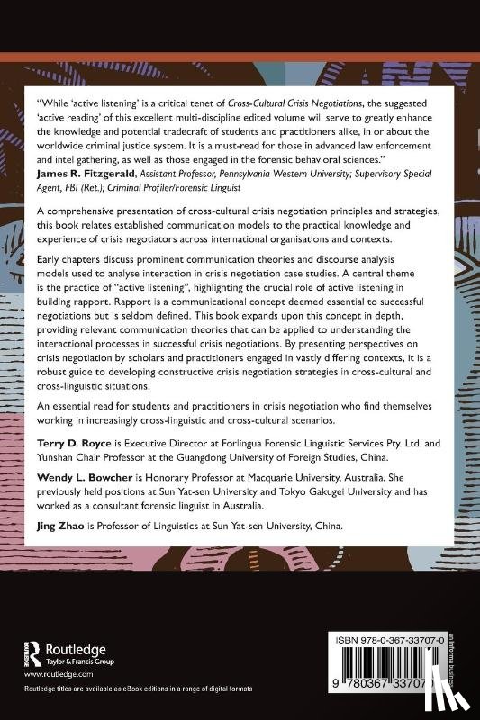  - Cross-Cultural Crisis Negotiations